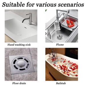 20 Pack Disposable Shower Drain Hair Catcher, 4" X 4" Floor Drain Sticker, 2024 New Drain Cover Hair Catcher for Bathroom Laundry Bathtub Kitchen Drain Pipe Mesh Stickers