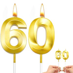 60th birthday candles happy 60th birthday cake topper 60th birthday decorations for women gold number candles birthday candles numbers velas de cumpleaños 60th birthday decorations men gold candles