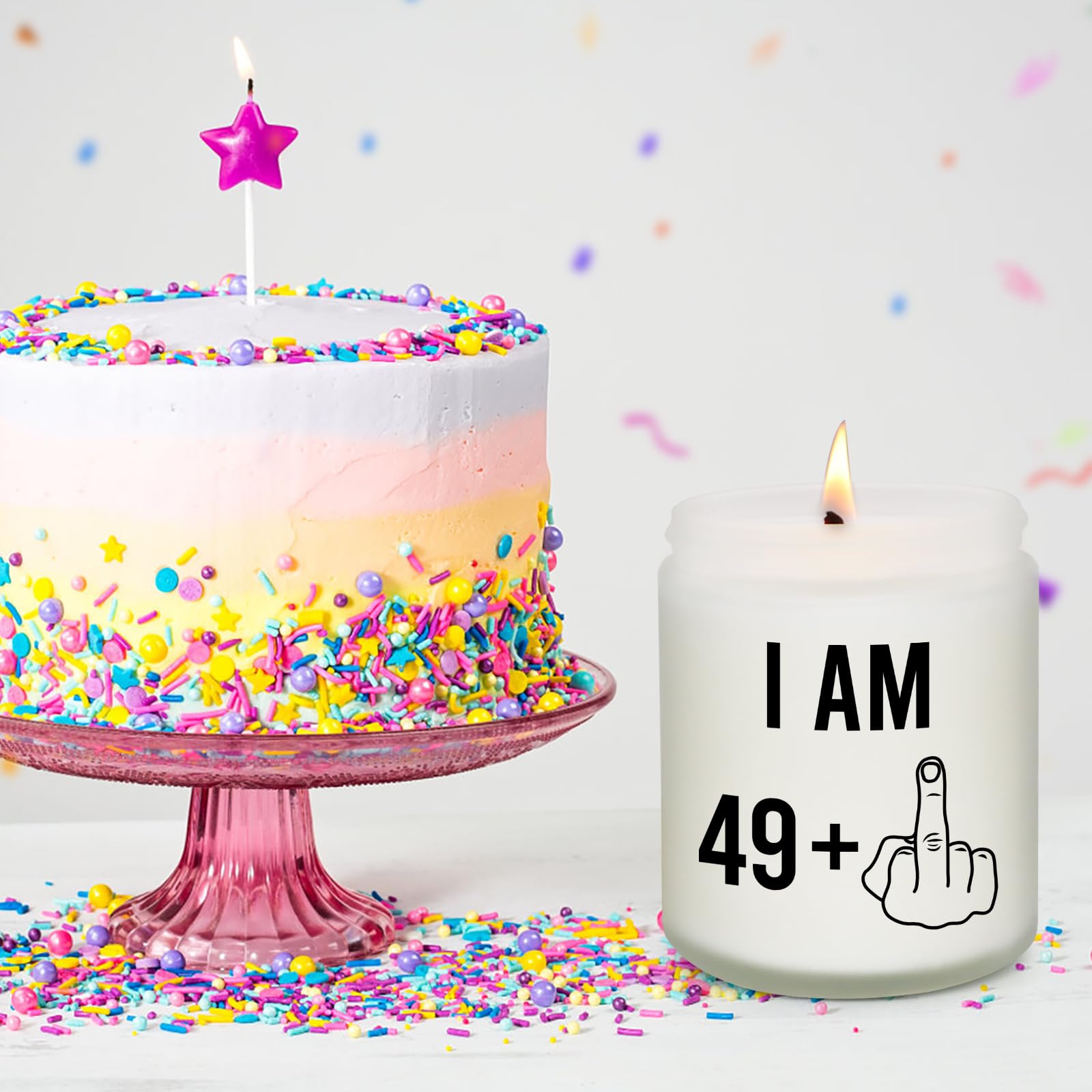 50th Birthday Gifts for Women Men, 50th Birthday Decorations Birthday Candles, Unique Funny Gag Cool Gifts for 50 Year Old Woman 1974 50th Birthday Gifts for Her Him Best Friend Brother Sister Dad Mom