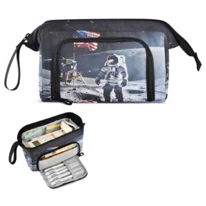 TEAMOMAS Space Astronaut Nasa Apollo Pencil Case Large Pencil Pouch Big Pencil Box Pen Bag Organizer Pencil Bags with Zipper for Adults Girls Kids Boys School 038