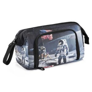 teamomas space astronaut nasa apollo pencil case large pencil pouch big pencil box pen bag organizer pencil bags with zipper for adults girls kids boys school 038