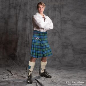 Kilt Emporium Authentic Anderson Tartan Plaid Mens Kilt - Scottish Traditional 5 Yards, 16oz Acrylic Wool Kilts for Men (Ancient Campbell Tartan Kilt, 36)