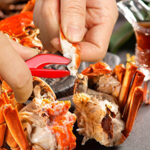 20Pcs Crab Legs Crackers, Crackers Picks Tools Crab Crackers and Tools for Lobster Crab Crayfish, Easy Opener Shellfish Picks Knife, Seafood Tools, Red