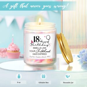 18th Birthday Gifts for Her, Happy18th Birthday Candle with Sprinkles, Unique Birthday Gifts for Girls Women Sister Best Friends Daughter Bestie Turning 18 Birthday Present