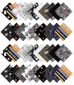 soimoi precut 5-inch halloween prints cotton fabric bundle quilting squares charm pack diy patchwork sewing craft