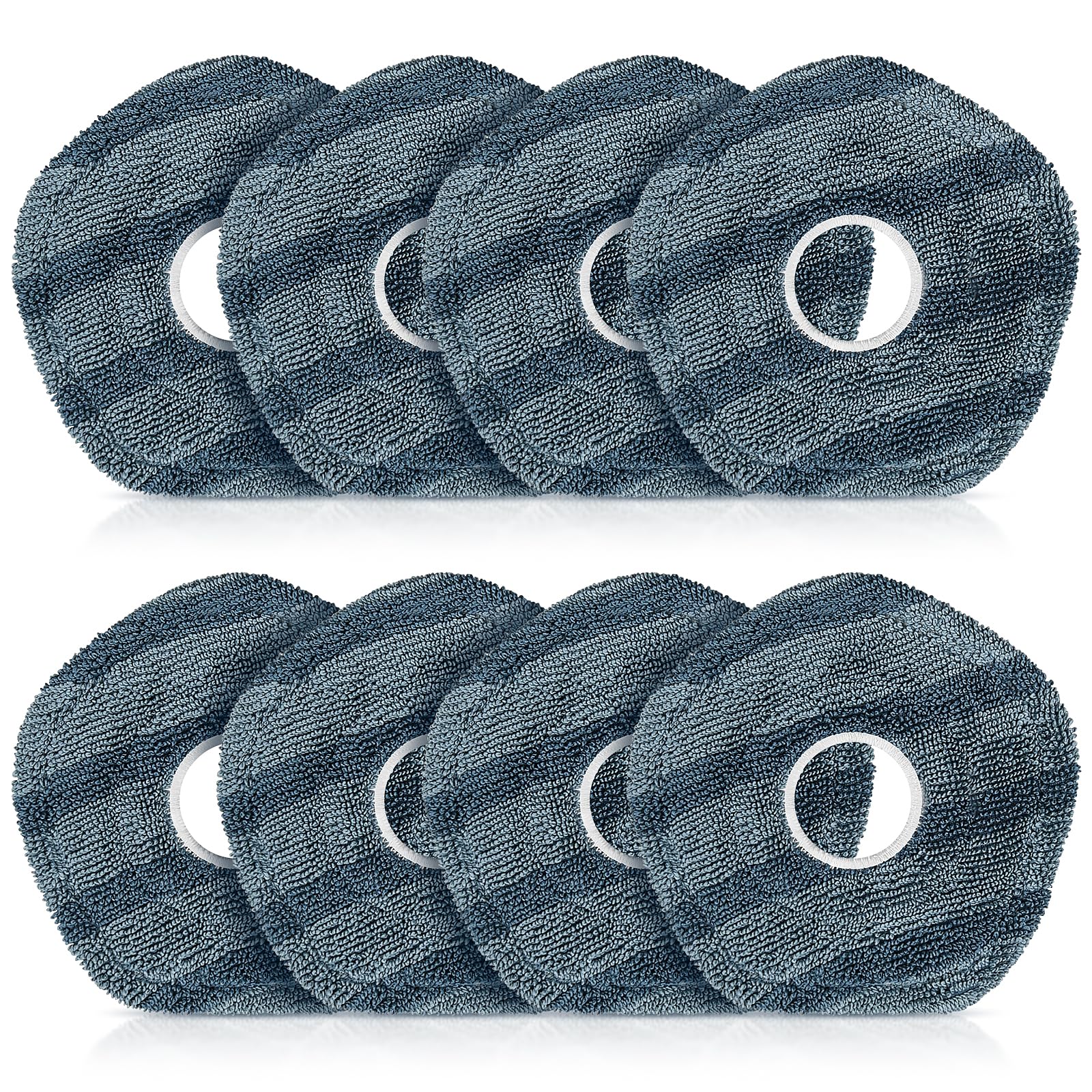 8 Pack Mop Pads Compatible with eufy X10 Pro Omni / X9 Pro Robot Vacuum Cleaner, Spin Cleaning Pads Replacement Accessories Set