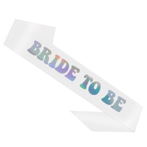 bride to be iridescent sash, 70s retro hippie disco bach party decorations, last discothemed party decor, pastel bridal shower gift, bridesmaid favors