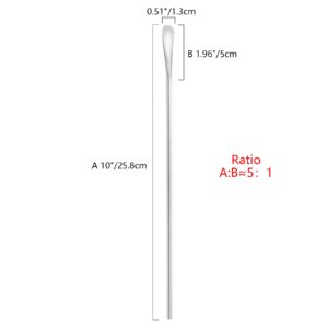 8-piece 10-inch Stainless Steel Coffee Stirring Spoon, Cocktail Stirring Stick with 25.8 cm Length, Small Spoon with Round Handle, Reusable ice tea spoon, Bar spoon. Dishwasher safe.