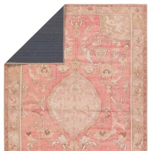 Jaipur Living, Machine Washable 4x6 Area Rug, Boho Pink/Beige Living Room Rug