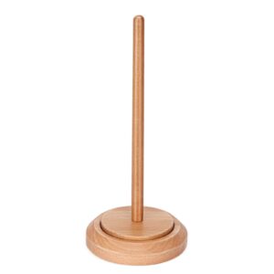 wooden yarn holder for crocheting, yarn ball holder bearing twirling mechanism knitting ball stand,classic yarn dispenser for crocheting, gifts for the knitter