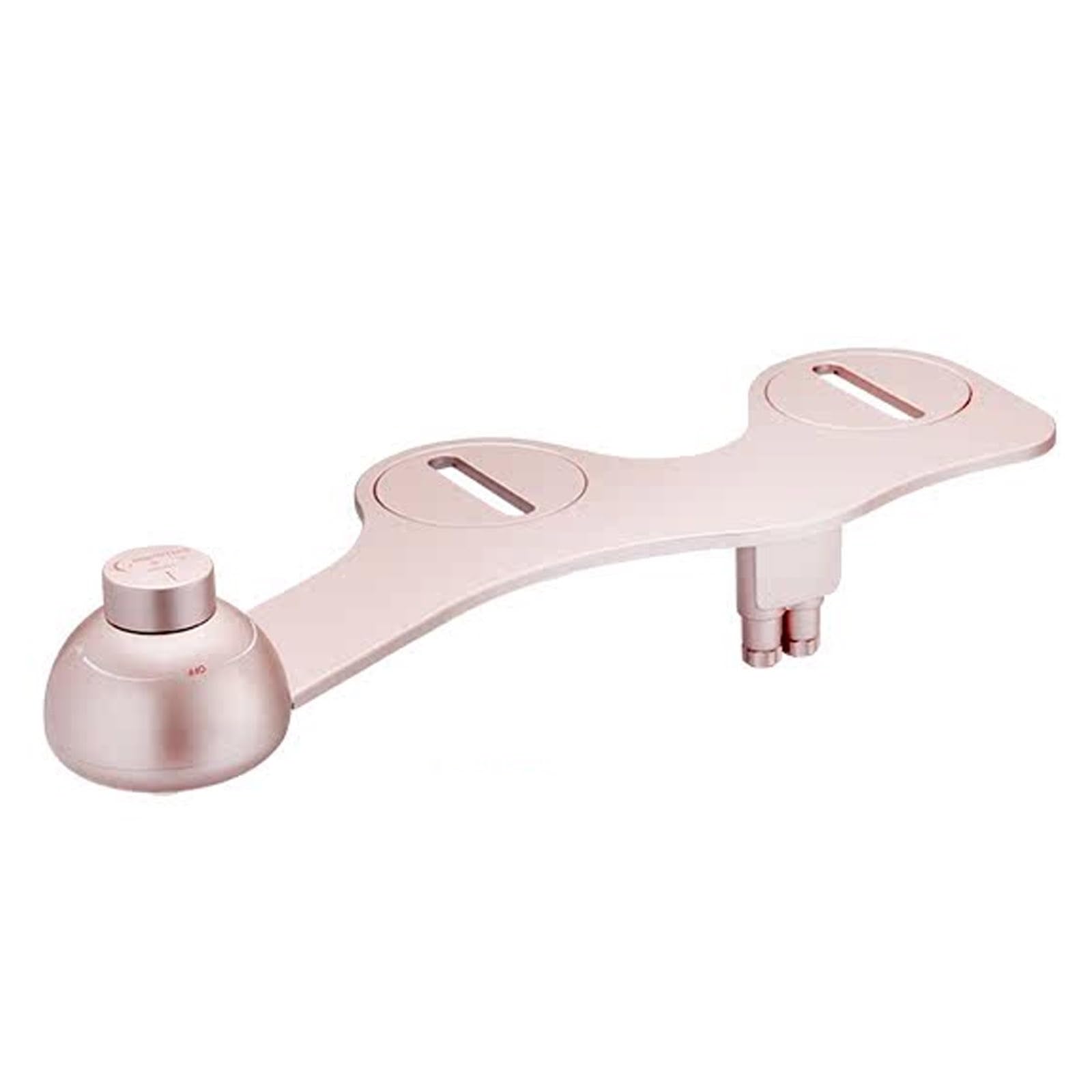 Generic Bidet Toilet Attachment Non Electric, Bidet Toilet Seat Attachment with Pressure Controls Dual Nozzles Retractable for Rear or Female Washing(Color:Rose Gold)