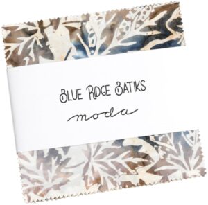 blue ridge batiks charm pack by moda; 42-5 inch precut fabric quilt squares