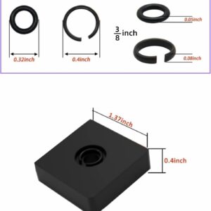 QMTCYXGS ( 12+12 Sets 1/2” & 3/8" Impact Retaining Ring Clip Friction Ring Hog Ring with O-Ring for Milwaukee Electric Pneumatic Type Impact Wrench, Includes Install Tool