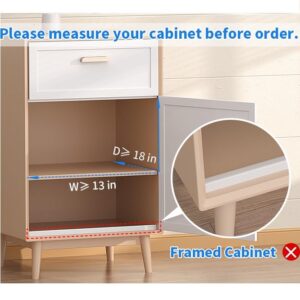 2 Pack Pull Out Cabinet Organizers, Expandable(12.2"-20.5") Heavy Duty Slide Out Drawer for Kitchen Cabinet Fixed with Adhesive Nano Films, Under Sink Organizer For Bathroom Storage(16.5'' Deep,White)