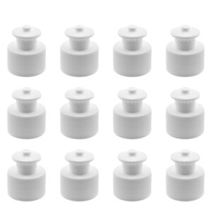 jcbiz 12pcs white push pull caps bottle caps water push pull lids for water bottles