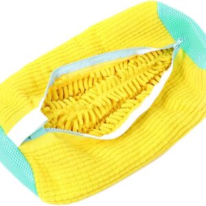 Shoe Washing Machine Bag, 2024 New Reusable Mesh Laundry Shoe Wash Bag Shoe Cleaning for All Shoes, Adjustable Shoes Laundry Bag Sneaker Washing Bag for 360° Cleaning White Shoes (Yellow)