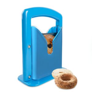 Bagel Slicer, Perfect for Bagels, Bagel Cutter Stainless Steel, Blue