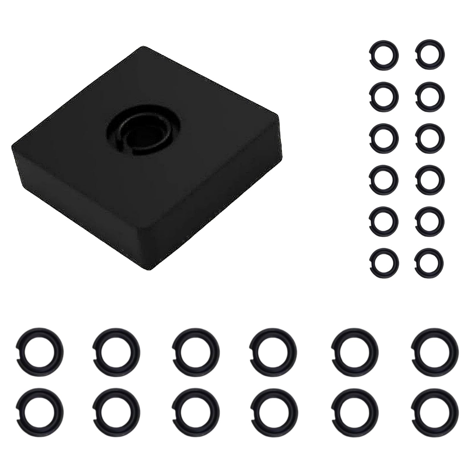 QMTCYXGS ( 12+12 Sets 1/2” & 3/8" Impact Retaining Ring Clip Friction Ring Hog Ring with O-Ring for Milwaukee Electric Pneumatic Type Impact Wrench, Includes Install Tool