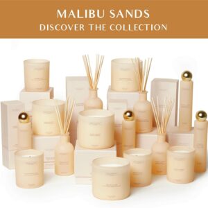 Benevolence LA Malibu Nights Scented Candle | Champagne & Peony | 15oz, 50-Hour Burn | Luxurious Home Fragrance | Natural Wax, Cotton Wick | Malibu Sands Collection