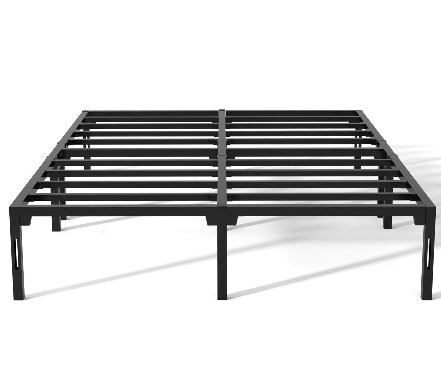 VENI HOME 14 Inch Queen Bed Frame, Heavy Duty Metal Platform Bed Frame with Dual Center Supports,No Box Spring Needed,Easy Assembly