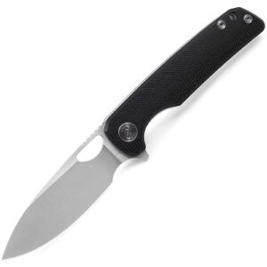 miguron knives m galaty flipper folding knife,3.25" 14c28n satin blade black micarta handle, outdoor camping hiking pocket knife mgr-818mwbk