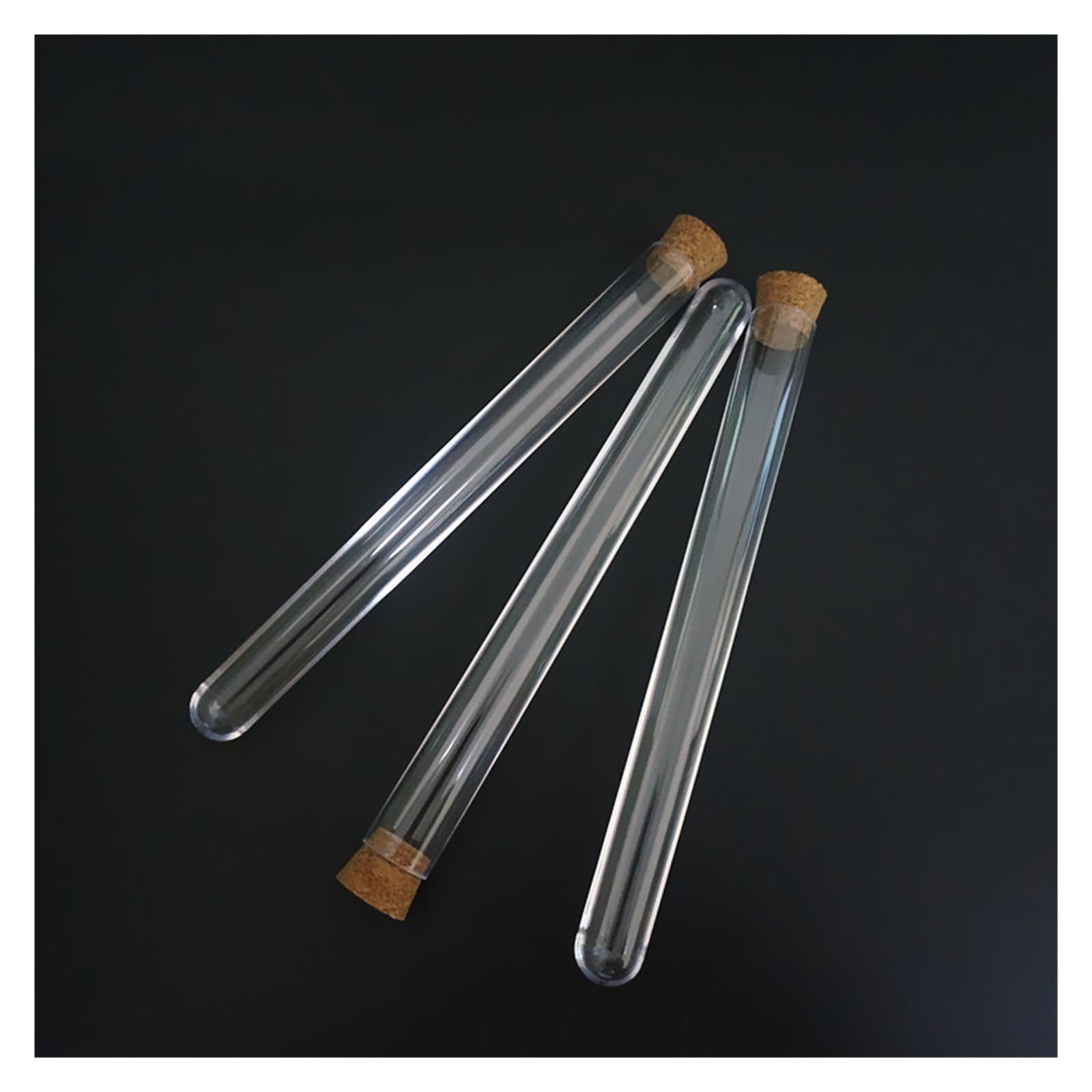 YANGHENG 20pcs 50pcs 100pcs 18x180mm Clear Plastic Test Tubes with Corks Stoppers(Size:20pcs)