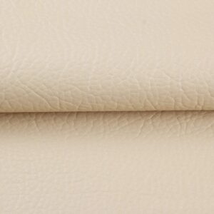 anminy vinyl faux leather fabric with cotton backing 54" x 2 yards leather upholstery fabric 0.7mm thick waterproof black vinyl fabric for diy handicrafts furniture reupholstery - ivory