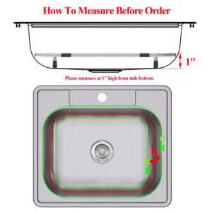 Orgneas Sink Protectors for Kitchen Sink, Single Bowl Sink Bottom Grid 12.5"x10.5"x1.25", 304 Premium Stainless Steel Grid Insert Sink Grate Drying Rack Centered Drain, 1 Pack