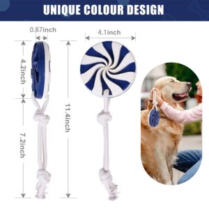 Generic Lollipop Dog Toys for Aggressive Chewer, Tough Dog Dental Chews Toy, Indestructible Dog Toys for Large Dogs, Chew Toys Food Grade, Puppy Teething Toys., Blue+White