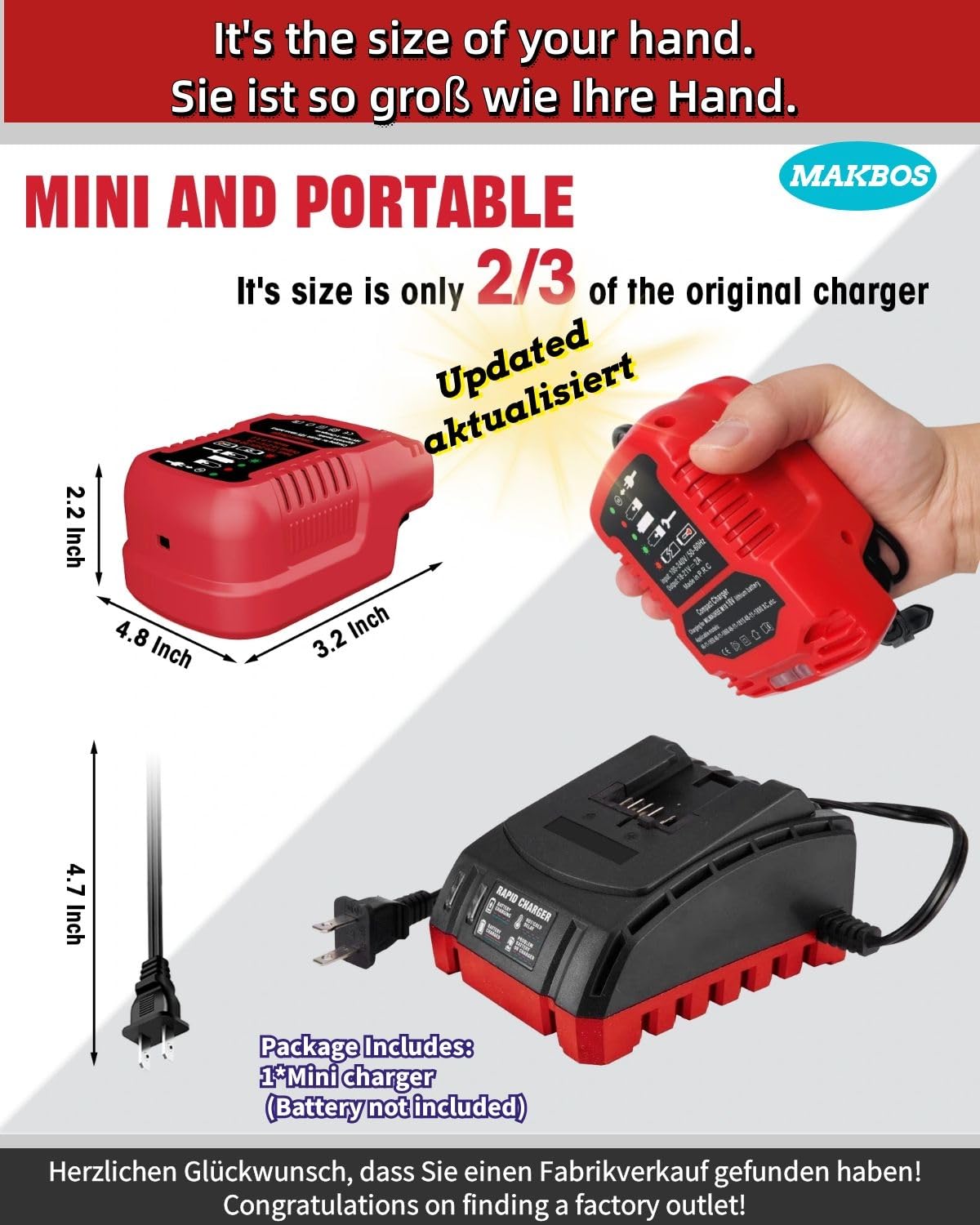 for Bauer 20V Battery Replacement Charger,Portable Mini Fast Charging Station for Bauer 20V Slide Batteries,Power Equipment Drill Battery Rapid Quick Charger,DIY Mini Charger Adapter (NOT Battery)