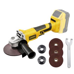 cordless angle grinder for dewalt 20v max battery, 10000rpm brushless grinder tool, 4-1/2'' electric grinders power tools with grinding wheels and auxiliary handle for cutting, grinding (tool only)