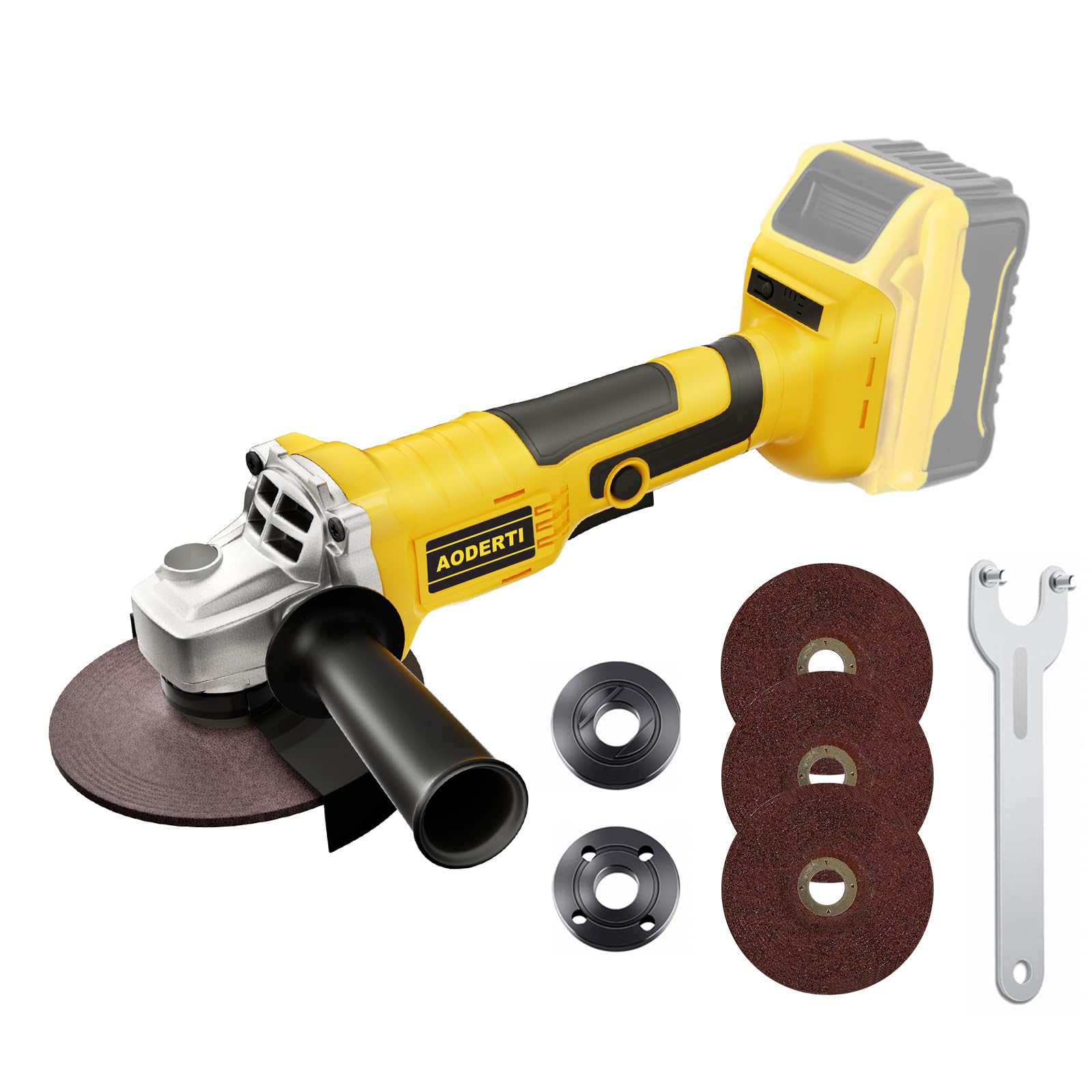 Cordless Angle Grinder for DEWALT 20V Max Battery, 10000RPM Brushless Grinder Tool, 4-1/2'' Electric Grinders Power Tools with Grinding Wheels and Auxiliary Handle for Cutting, Grinding (Tool Only)