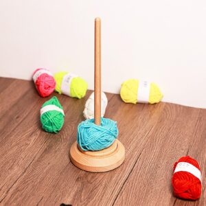 Wooden Yarn Holder for Crocheting, Yarn Ball Holder Bearing Twirling Mechanism Knitting Ball Stand,Classic Yarn Dispenser for Crocheting, Gifts for The Knitter