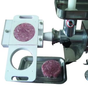 Hamburger Pressing Mould Maker, Auto Burger Patty Maker, 2 Holes Non Stick, Food Grinder Attachment and LEM Meat Grinders