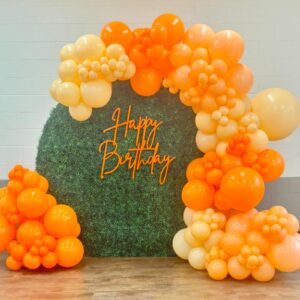 Awenztech Orange Balloons 12 inch, Orange Latex Balloons 50pcs Party Balloons for Graduation Halloween Fall Tropical Thanksgiving Birthday Party Decorations