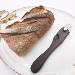 RillyRellow Premium Mini Bread Lame Decoration, Hand Wooden Crafted Bread Lame Slashing Tool, for Dough Scoring Knife, Cut Patterns for Sourdough Bread Slashing, Black Walnut (Without Blade)