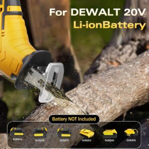 Reciprocating Saw Compatible with DeWalt 20V Battery, Cordless Recipro Saw, 0-3500SPM Variable Speed, Tool-free Blade Change, Electric Reciprocating Saw 4 Saw Blades Kit for Wood/Metal/PVC Cutting