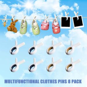 Beach Towel Clips for Beach Chairs Cruise 8 Pack, Heavy Duty Large Sun Lounger Towel Holder Clip Clothes Pegs Pin Quilt Drying Windproof Laundry Clothes Blanket Hanging Pool Chair Outdoor Inside