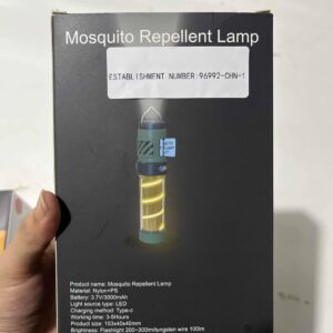 Mosquito Repeller,Rechargeable Mosquito Repellent Device,Mosquito Repellent Outdoor Patio Shield Mosquito Repeller with 6 Pcs Repellent Pads,Scent Free,96sqft Protected Area for Camping Fishing