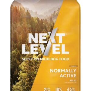 Next Level Super Premium Dog Food – Normally Active – Dry Kibble for Adult Dogs of All Breeds – 21% Protein, Beef, Pork, Fish, Chicken, Gluten Free Grains