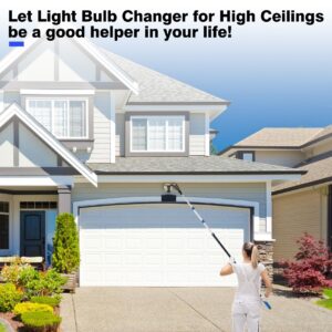 18FT Light Bulb Pole Changer for High Ceilings,3-12FT light bulb changing pole with 2 Baskets and Suction Cup,light bulb remover tool high ceiling fit for High Ceilings Lightbulb Removal Changing