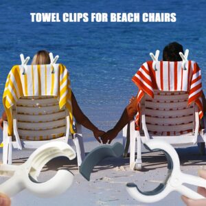 Beach Towel Clips for Beach Chairs Cruise 8 Pack, Heavy Duty Large Sun Lounger Towel Holder Clip Clothes Pegs Pin Quilt Drying Windproof Laundry Clothes Blanket Hanging Pool Chair Outdoor Inside