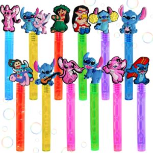 24 piece stitch bubble wand for kids(12 style),cute stitch bubble wand great for stitch theme birthday party supplies