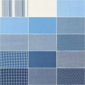 Denim & Daisies Wovens Charm Pack by Joanna Figueroa; 42-5" Precut Fabric Quilt Squares