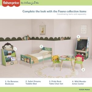 Fisher Price Fauna Collection Pride Rock Table Chair Set by Dream On Me, Jungle Print, Easy to Assemble, Crafted from Durable New Zealand Pinewood