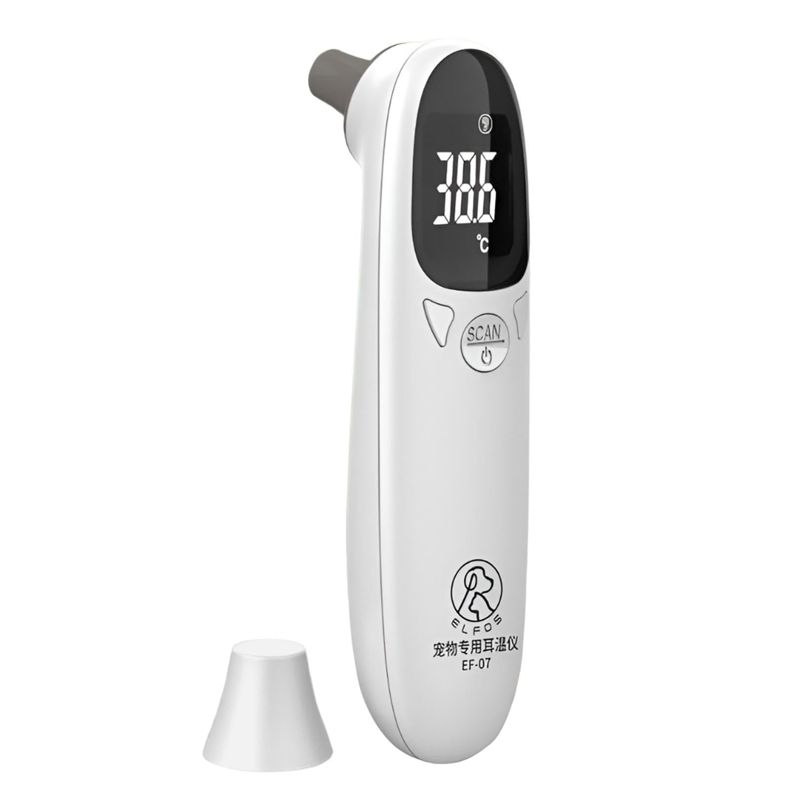 Generic Pet Thermometers - Vet Tech Thermometers, Waterproof Accurate Fever Detection Device, Pet Supplies Veterinary Thermometers, High-Precision, Double Mode Design for Pigs, Cows, white