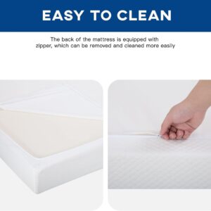 MKDLUFEI 12 Inch Full Size Mattress, Full Mattress, Gel Memory Foam Mattress, Mattress Full Size with Cover for a Cool Sleep & Pressure Relief, Memory Foam Mattress Full, CertiPUR-US Certified, White