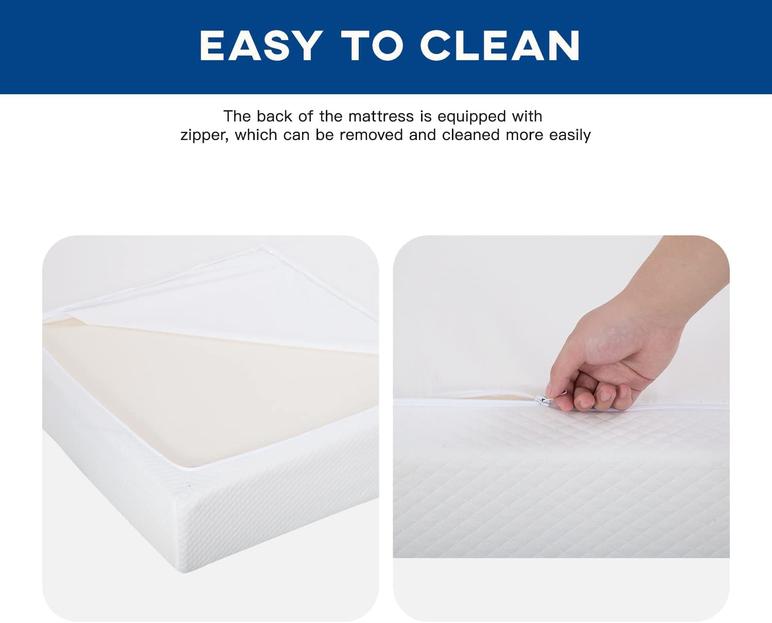 MKDLUFEI 12 Inch Full Size Mattress, Full Mattress, Gel Memory Foam Mattress, Mattress Full Size with Cover for a Cool Sleep & Pressure Relief, Memory Foam Mattress Full, CertiPUR-US Certified, White