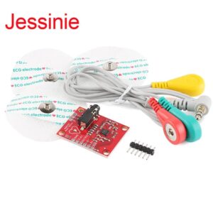 New 2024 Ad8232 Measurement Pulse Heart Rate Monitor Sensor Module Kit with 3 Electrodes Wires for