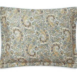 Lauren Ralph Lauren Riley Paisley Brown Blue Grey Full Queen 3 pc Duvet Set Shams (Queen (U.S. Standard))